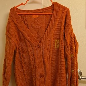 Taylor Swift Orange Cable Knit Cardigan